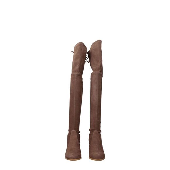 Stuart Weitzman Beige Leather Over The Women's Knee